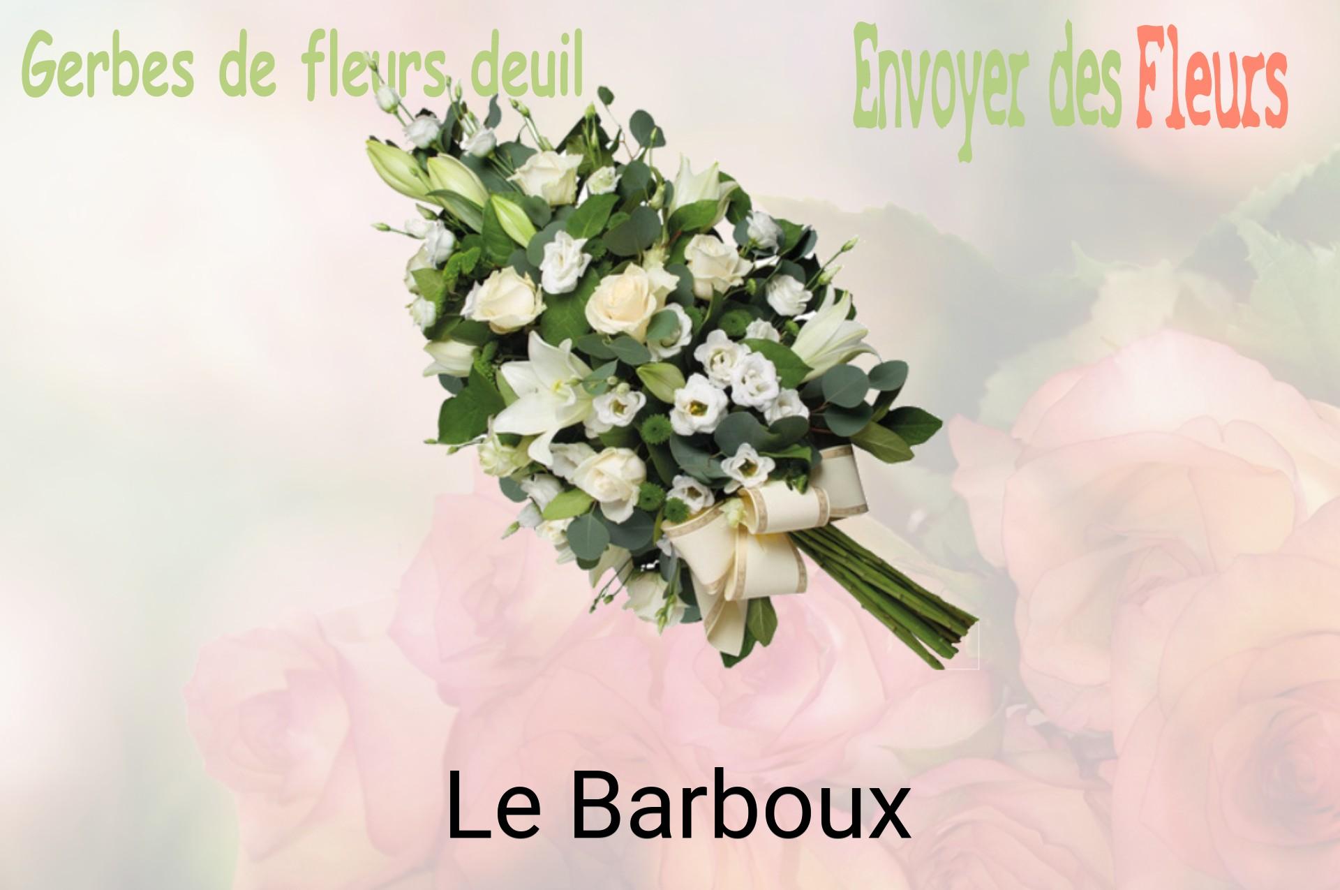 Gerbe de fleurs de deuil livrée à Le Barboux